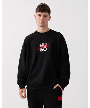 A casual sweatshirt printed with a double logo by HUGO. This layer is cut to a relaxed fit in French terry made from soft cotton.

Relaxed fit
Crew neck
Long sleeves
Ribbed cuffs

100% Cotton 
50521081
 