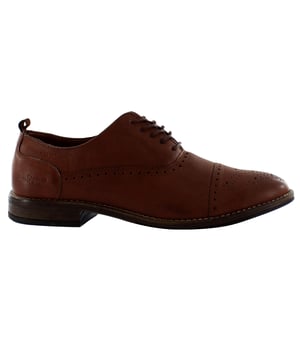 Ben Sherman Oxted Oxford Lace-up Brown Smooth Leather Mens Zapatos Ben3157 076