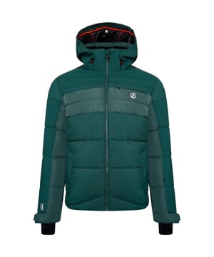 Material: 100% Polyester. Design: Colour Block, Quilted. Breathable, High-loft Insulation, Mesh Panels, Shockcord Hem, Snowskirt, Stretch, Ventilated, Water Repellent. Fabric Technology: Four Way Stretch. Cuff: Adjustable. Neckline: Collared. Sleeve-Type: Long-Sleeved. Hood Features: Adjustable. Pockets: 1 Chest Pocket, 2 Zip Pockets, Ski Pass Pocket, 2 Internal Pockets, Internal Zip Pocket, Stow Pocket. Fastening: Full Zip.