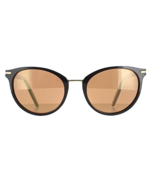 Serengeti Round Womens Shiny Black Mineral Polarized Drivers Gold Elyna  Elyna are a classy round style crafted from lightweight acetate. The spectral control and photochromic technology adapts and filters light to perfection while Serengeti's logo features on the temples for brand authenticity.