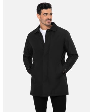 This showerproof mac by Threadbare has a collar and comes with two front pockets and a buttoned inner pocket. This button fastening style is finished with a quilted lining for extra warmth and has adjustable cuffs. Stylish and practical, this jacket is ideal for dressing up or down.