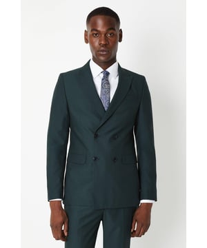 Look sharp and sophisticated in this Dark Green slim fit suit. This stylish ensemble adds a touch of elegance to your outfit. Whether you're attending a formal event or heading to the office, this suit is sure to make a statement. The slim fit design ensures a sleek and modern look, while the dark green color adds a unique twist to the traditional suit. Complete your dapper look with this eye-catching suit and be ready to turn heads wherever you go.