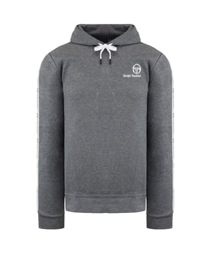 Sergio Tacchini Heren Devok Sweater Taped Hoodie Grijs Trui 038356 924