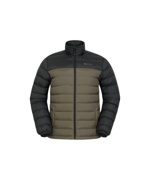 Buitenste materialen: 100% Nylon. Vulling: Microvezel. Ontwerp: Kleurenblok, Logo. Stof Technologie: DWR Finish, Warmtebehoud, Isotherm, Waterafstotend. Mouwtype: Met lange mouwen. Gewatteerd. Halslijn: Staande Kraag. Zakken: 2 Zijzakken. Bevestiging: Volledige ritssluiting.