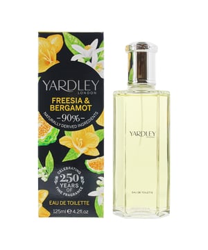 Yardley Freesia & Bergamot is a light citrus floral fragrance for women. Top notes are bergamot, lemon, mandarin and cypress. Middle notes are freesia, lily-of-the-valley, ginger and pepper. Base notes are sandalwood, musk and amber..