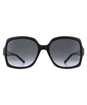 Jimmy Choo Sunglasses SAMMI/G/S 807 9O Black Dark Grey Gradient feature a really lovely Choo emblem on the temples that really gives these classic square shaped acetate sunglasses a luxury edge.
