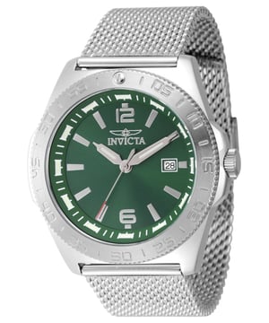 De Invicta 48348 heeft een roestvrijstalen horlogekast van 45 millimeter met een groene wijzerplaat.
Dit model wordt aangedreven door een accuraat Quartz uurwerk.
5 bar waterdicht.
Dit model is onderdeel van de Invicta Coalition Forces collectie.

Inclusief 2 jaar garantie.