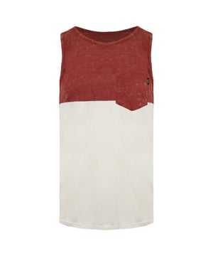 Vans Off The Wall Round Neck Sleeveless White/Brown Mens Tank Top VN0ONXFXM