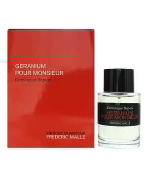 Geranium Pour Monsieur is an Aromatic Spicy fragrance for men, which was created by Dominique Ropion and launched in 2009 Frederic Malle. The scent contains top notes of Mint Geranium and Star Anise; with middle notes of Clove and Cinnamon; and base notes of Musk, Sandalwood, Incense, Styrax and Benzoin. The notes make for a scent that opens up as a fresh, minty one, before developing into a blend of Floral, Spicy and Green notes. It's smooth, with a clean musk and ideal for the warmer weather of Spring and Summer.