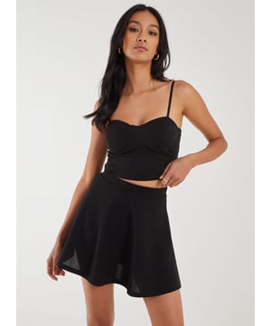 Get ready for Happy Hour with the girls' in a style that's sure to turn heads. Our Basic Basic Bustier Top is the only addition you need to your wardrobe this season. Pair with our Basic Skater Skirt for the ultimate summer co-ord.