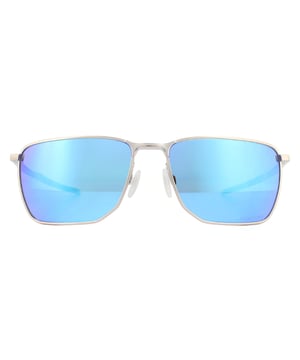 Oakley Sunglasses Ejector OO4142-04 Satin Chrome Prizm Sapphire are a very modern style with angular lenses and sculptured temples. The thin and strong wire design is still as popular and fashionable as when Oakley introduced wire frames a fair few years ago now