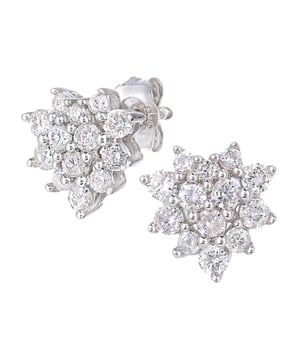 Oro blanco de 9 quilates (375): 0,86 g; # Diamante: 0,5 ct