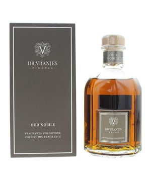 Oud Nobile by Dr Vranjes Firenze is perfect for your, this fragrance contains top notes of Bergamot and Neroli. Middle notes of this fragrance include Amber, Frankincense, Myrrh, Oud and Sandalwood, with base notes of Guajaco Wood, Musk and Nagarmotha. This fragrance  transports your home to the Middle East bridging the miles between the Western and Eastern worlds giving you the feeling of a mysterious and magical world. Please note reed diffuser sticks are not included.