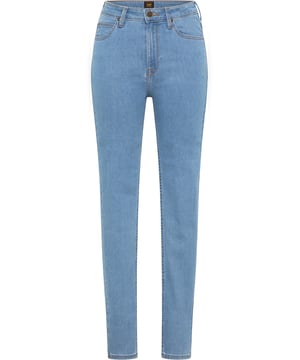 Lee Scarlett High Wiast - Saubere leichte Jeans - 92% Baumwolle, 7% Öko-Elastimuliester, 1% Elastan