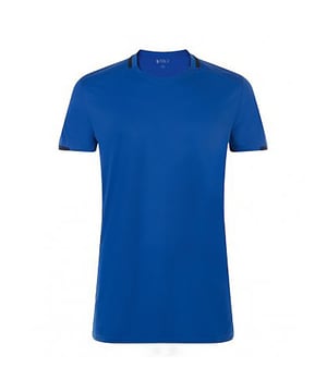 Heren voetbal t-shirt. Ademend polyester gaas. V-hals met contrasterende afwerking. Voorwaartse schoudernaden. Contrasterende gaas zijpanelen. Tweelingnaalds stikwerk. 150 g/m². Stof: 100% polyester. Herenborst (voor inches): S(36/38), M(38/40), L(41/42), XL(43/44), XXL(45/47).