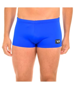 Boxer swimsuit. 
 Color blue 
 Elasticated waistband, adjustable with laces. 
 Brand print on the lower side. 
 Inner lining. 
 Seams in tone. 

 Composition: 
 - 78% Nylon - 22% Elastane. 

 Washing instructions: 
 - Wash at max. 30º. 
 - Do not use bleach. 
 - Allows dry cleaning. 
 - Do not iron. 
 - Do not use dryer. 

 Composition: 78% Nylon, 22% Elastane
 Care:
- Wash at max temperature. 30º.
 - Do not use bleach.
 - Allows dry cleaning.
 - Do not iron.
 - Do not use dryer.