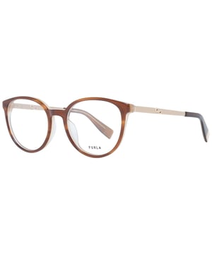 Brown women optical frames
  Made of Quality acetate
  Full-rim round frames with demo glasses
  Plastic lenses
  Spring hinge for added comfort
  Branded case included
  50-18-140 size