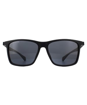 Hugo Boss Sunglasses BOSS 1078/S 003 IR Matte Black Grey are a sleek rectangular style for men. Made from lightweight acetate, the frame is very comfortable to wear and features the Hugo Boss logo on each temple..