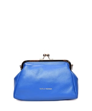 Bolso de mano  
100% cuero de vaca  
Cierre superior con broche  
16.5x21x4.5 cm  
Correa de metal para el hombro de 120 cm
