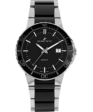 Pierre Petit: Reloj de Hombre Serie Colmar Negro