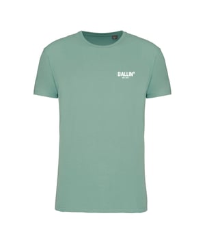 Camiseta de hombre de la marca Ballin Est. 2013. Las camisetas de Ballin Est. 2013 están hechas de algodón 100% orgánico, y tienen un corte regular. El suave algodón proporciona una gran comodidad.  Marca: Ballin Est. 2013Nombre del modelo: Backprint Cross ShirtCategoría: camiseta de hombreMateriales: algodón orgánicoColor: verde salvia