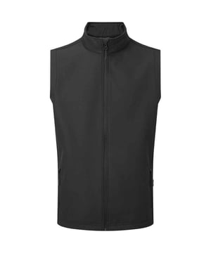 Materiaal: 100% gerecycleerd polyester. Voering: gebonden fleece. Stof: Dubbellaags, Softshell. 280gsm. Ontwerp: Eenvoudig. Kinbeschermer. Stoftechnologie: Easy-Clean, douchebestendig, waterdicht, windbestendig. Mouwtype: Mouwloos. Halslijn: Staande Kraag. Zakken: 2 voorzakken, rits, 2 binnenzakken. Bevestiging: Volledige ritssluiting. Zoom: Trekkoord, Elastisch. Duurzaamheid: Amfori, BSCI, GRS gecertificeerd.