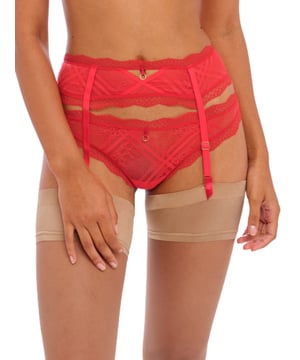 Freya Freya Fatale Suspender. On-trend strappy back detail into hook and eye closure. 
This product is recommended as hand wash only.