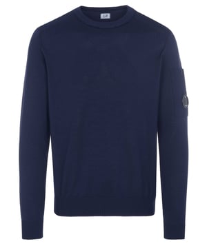 100% Baumwolle; C.P. Company Pullover;  Modell: 14CMKN328A 868;  Hochwertig verarbeitet;  Weiche Baumwolle;  Rundhalsausschnitt;  Langarm;  Kleine Tasche mit Reißverschluss auf dem linken Ärmel;  C.P. Company Logodetails