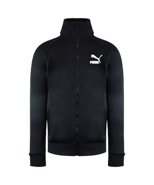 Puma icónica chaqueta de pista negra para hombres T7: una pieza atemporal y versátil que combina a la perfección elegancia deportiva con un estilo moderno. Hecho a mano con una atención meticulosa al detalle, esta chaqueta de pista exuda una sensación de sofisticación urbana que complementa perfectamente cualquier atuendo casual o athleisure.

Características clave:

Diseño icónico T7: la característica destacada de esta chaqueta de pista es su diseño icónico de T7. Corriendo a lo largo de las mangas, las rayas T7 contrastantes agregan un toque de toque atlético y dan un guiño a la rica herencia de Puma en ropa deportiva.

Material premium: la chaqueta está construida a partir de materiales de alta calidad, lo que garantiza la durabilidad y el rendimiento duradero. La combinación de telas ofrece un ajuste cómodo y al tiempo que permite la libertad de movimiento durante cualquier actividad.

Fit atlético: la chaqueta de pista está a medida para proporcionar un ajuste atlético que halage los contornos naturales del cuerpo sin sentirse restrictivo. Ya sea que se dirige al gimnasio o pasee por la ciudad, lo mantendrá fuerte y se sentirá seguro.

Versatilidad: su elegante color negro lo hace increíblemente versátil, combinando fácilmente con una amplia gama de atuendos. Úselo con sus jeans favoritos para un look informal o vístelo con chinos para un estilo más refinado.

Cierre completo de ZIP: el frente cuenta con una cremallera de longitud completa, lo que le permite personalizar el nivel de ventilación para adaptarse al clima o su nivel de actividad.

Collar acanalado y puños: el collar acanalado y los puños proporcionan un ajuste cómodo y seguro, lo que ayuda a atrapar el calor durante los días más fríos.

Bolsillos delanteros duales: los bolsillos delanteros convenientemente colocados ofrecen un amplio espacio para pequeños elementos esenciales o manteniendo las manos calientes cuando sea necesario.

Detalles del logotipo de Puma: un sutil logotipo de Puma está bordado en el cofre, agregando un toque de marca sin abrumar el diseño minimalista de la chaqueta.