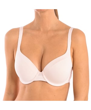Underwired bra.
 Cups with foam.
 Adjustable straps.
 Three-position hook-and-eye closure at the back.
 Elastic sides.
 Seams seen in tone.
 Composition: 51% Polyester, 40% Polyamide, 9% Elastane
 Care:
Wash at max. 40º.
 - Do not bleach.
 - Do not use dryer.
 - Do not iron.
 - Do not dry clean.