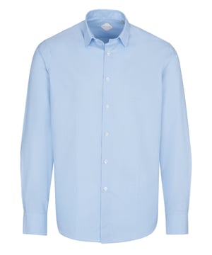 100% algodón; camiseta de Pal Zileri;  Modelo: O370G48S---50747 03;  Mano de obra de alta calidad;  100% algodón suave;  Abrazar la figura;  cuello Kent clásico;  Tapeta de siete botones;  puños deportivos;  Detalles del logotipo de Pal Zileri