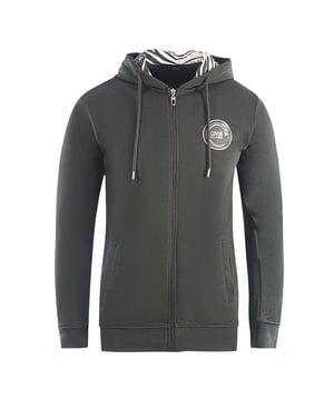 Cavalli Class Zipper-Hoodie mit kreisförmigem Schlangenlogo in Schwarz. Dieser Cavalli Class Hoodie ist der perfekte Weg, um deinen mutigen persönlichen Stil zur Schau zu stellen. Er verfügt über ein auffälliges Markenlogo und ist die ideale Ergänzung deiner Garderobe. Sei bereit herauszustechen und ein Statement mit diesem einzigartigen Hoodie zu setzen! 60% Baumwolle, 40% Polyester, elastischer Saum und Ärmelabschlüsse. Reguläre Passform, fällt normal aus, 2 offene Taschen, Markenlogo auf der Brust. Mit Kordelzug, Cavalli Class Kapuzenpullover. Stil: RXT65G CF062 05051