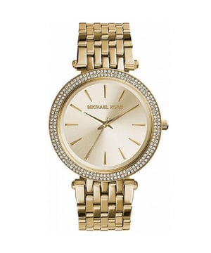 Specification Details Brand Michael Kors Model MK3430 Barcode Number 796483193895 Gender Women's Case Size 33 mm Case Material Crystal Case Colour Gold Dial Colour Gold Band Material Stainless Steel Band Colour Gold Movement Quartz Chronograph No Water Resistance 5 ATM