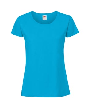Dames t-shirt Zacht. Gevormde zijnaden voor een vrouwelijke pasvorm. 60 graden wassen. Ronde hals met katoen / lycra rib en dubbele naald. Band van schouder tot schouder van dezelfde stof. Materiaal: 100% ringgesponnen katoen.