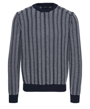 100% algodón; suéter Emporio Armani;  Modelo: 3L1MT9 1MD8Z 0920;  100% algodón suave;  cuello redondo;  manga larga;  Patrón de espiga