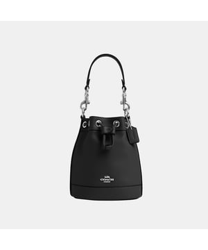Mini Bucket Bag in Smooth Leather Length 14.0cm,  Width 9.0cm, Height 16.5cm