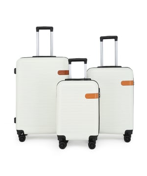 Upgrade your travel gear with our Hardshell Cabin Suitcase Set, designed to combine durability, style, and functionality. Whether for business trips or holiday adventures, this lightweight luggage set provides superior performance with a sleek and modern look.

Features:
Sturdy ABS Construction: Lightweight yet durable, offering excellent protection for your belongings.
8 Smooth Dual Wheels: Effortless 360° maneuverability for stress-free travel through airports and busy streets.
Secure Combination Lock: Built-in 3-digit lock for enhanced safety and peace of mind.
Telescopic Handle: Ergonomically designed for comfortable handling.
Fully Lined Interior: Equipped with elasticated tie-down straps, a zippered divider, and a mesh pocket to keep your items organized.
- Sizes and Specifications:
Cabin:
Dimensions: 36 x 22 x 56 cm
Weight: 2.40 kg
Capacity: 40L
Medium:
Dimensions: 42 x 25 x 66 cm
Weight: 3.40 kg
Capacity: 61L
Large:
Dimensions: 48 x 28 x 75 cm
Weight: 4.20 kg
Capacity: 90L
The timeless design ensures elegance while making your luggage easy to spot. Whether traveling light with the cabin size or packing for a long trip with the medium and large, this set is tailored to suit all your travel needs.

Note: This product is a Set of 3 Sizes (Small (Cabin), Medium, & Large).