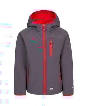 Softshell-kledingstuk. Gekweekt op kap. 3 contrasterende zakken met rits. Contrastbinding bij capuchon en manchetten. 94% Polyester, 6% Elastaan. Trespass Childrens Borstomvang (ca.): 2/3 Jaar - 21in/53cm, 3/4 Jaar - 22in/56cm, 5/6 Jaar - 24in/61cm, 7/8 Jaar - 26in/66cm, 9/10 Jaar - 28in/71cm, 11/12 Jaar - 31in/79cm.