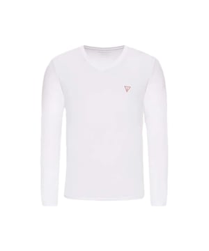 T shirt Guess Vn Core Homme Blanc Coton. Authentique Vetement de la marque Guess - design streetwear/sportswear de Guess - Guess pour Homme fashion, parfait pour la vie de tous les jours - T shirt Guess de couleur Blanc s'associe parfaitement avec le reste de votre dressing - matiere Coton confortable -   classic - Vn Core -