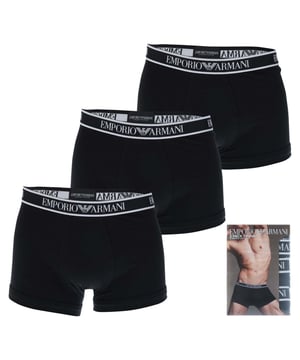 3 Pack of Trunk.- 3 pack.- Elasticated waist.- 95% Cotton 5% Elastane.- XS = 27-29in- S = 30-32in- M = 32-34in- L = 34-36in- XL = 37-39in- XXL = 39-41inWe regret that underwear is non-returnable due to hygiene reasons.    - Ref: 11135721320