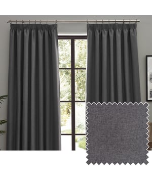 Transform your living space with Dawn Blackout Pencil Pleat Curtains, designed for those who value elegance and practicality. Crafted from soft-textured fabric with a modern marl effect, these curtains add refined style to any room while effectively blocking out light. Perfect for a restful night's sleep or creating the ideal movie-watching environment, their temperature-regulating properties ensure comfort year-round by keeping your home cool in summer and warm in winter. Enjoy the perfect blend of function and style with Dawn Blackout Curtains.