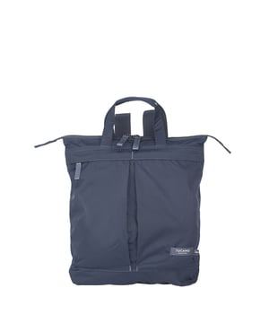 Unisex rugzak met ritssluiting. één open binnenzak. twee ritsen aan de voorkant en twee ritsen aan de achterkant, externe zakken. ontbrekende schouderband.  Handvat van gerecycled polyethyleentereftalaat. een binnencompartiment.  extern materiaal.  Binnenkant van gerecycled polyethyleentereftalaat. Afmetingen: 35x42x8 cm. Modeproduct
