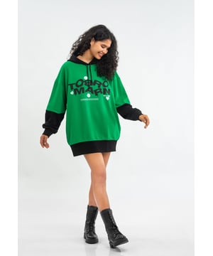 Tom Barron Damen-Kapuzenkleid – Logo-Rückseite in Oversize