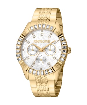 RC5L041M0075 Roberto Cavalli 4894626190773 Reloj de mujer de cuarzo de acero inoxidable plateado, 5 ATM, 40 mm.