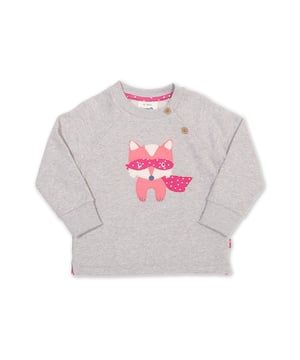 100% organic cotton | Proud to be certified by Control Union to the Global Organic Textile Standard (GOTS) | Fox appliqué design | Grey marl | Brush back sweat fabric | Coconut button raglan sleeve opening (up to and including size 3 years) | Long sleeved | Ribbed neckline | Ribbed cuffs | Made in Turkey | Machine washable at 40 degrees, or at 30 degrees to be kinder to the planet