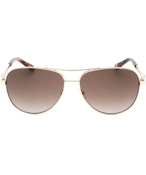 Een vleugje plezier voor je zomerdagen, maar niets ongewoons voor een Juicy Couture-verzamelobject. Juicy Couture zonnebril perfect voor de zomer Juicy Couture Gold JU616/G/S 03YG HA zonnebril, lensbreedte = 58 mm, neusbrugbreedte = 14 mm, armlengte = 140 mm, Made In China zonnebril, zonnebrildoos, schoonmaakdoekje en onderhoudsinstructies allemaal inbegrepen , 100% bescherming tegen UVA- en UVB-zonlicht en voldoet aan de Britse norm EN 1836:2005 Juicy Couture gouden zonnebril JU616/G/S 03YG HA