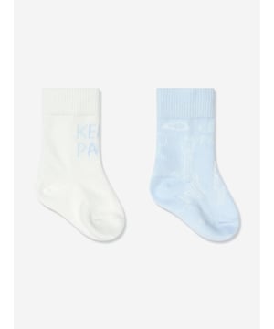 Introducing the Baby Socks Set (2 Pack) in Blue by Kenzo, an extraordinary addition for your Baby Unisex's gifting choices. Unique features include:  Stylish Design: Boasting chic Kenzo aesthetics, these socks infuse fashion into babywear. Premium Comfort: Crafted from refined materials, ensuring ultimate comfort and warmth for little feet. Ideal Gift: Packaged in a gorgeous set of 2, they make an ideal gift for baby showers or birthdays. Universal Appeal: With a vibrant blue hue, these unisex socks reflect a modern, trendy look. Order a set today and let your baby step into style!