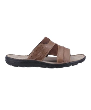 Marke: Hush Puppies. Obermaterial: Leder. Zum Anschlüpfen. Laufsohle: Leicht, PU (Polyurethan). Gefütterter Wildlederkragen, Nahtverzierung, Wildleder Socken. Absatz: Flach. Design: Logo, Unifarben. Zehenstil: offen. Futterstoff: Stoff.