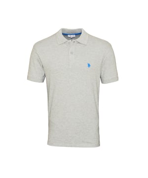 Magnifique polo basique de l'USPA. Patte de polo de couleur contrastante. Mélanges de coton et fabrication de haute qualité, idéal pour le sport et les loisirs.