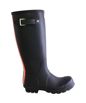 Step into enduring style and unparalleled functionality with the Hunter Original Tall Men's Black Wellington Boots. These boots embody the iconic design and craftsmanship that define the Hunter brand, providing a sleek and versatile option for conquering rainy days and outdoor pursuits with confidence.

Key Features:

 Classic Tall Design:  The boots feature the timeless tall Wellington silhouette, providing ample coverage and protection against rain and mud. This classic design ensures a polished and sophisticated look suitable for various occasions.

 Durable Vulcanized Rubber:   Crafted from durable vulcanized natural rubber, these boots are built to last. The material not only offers exceptional waterproofing but also stands up to the rigors of everyday wear, making them a reliable choice for various activities.

 Waterproof Construction:   Designed to keep your feet dry in the wettest conditions, the boots boast a fully waterproof construction. Tackle rain-soaked streets or muddy terrains without compromising on style or comfort.

 Comfortable Lining:   The boots feature a comfortable textile lining that provides a smooth feel against the skin. The breathable lining enhances overall comfort, making these boots suitable for extended wear.

 Adjustable Strap:   The boots are equipped with an adjustable strap at the top, allowing for a customizable fit. This feature not only adds a touch of style but also ensures a secure and snug fit around the calf.

 Sturdy Traction Sole:   The treaded sole provides excellent traction on various surfaces, ensuring stability and preventing slips. Navigate slippery sidewalks or uneven terrains with confidence.

 Signature Hunter Branding:   Showcasing the iconic Hunter logo on the front, these boots reflect the brand's commitment to quality and authenticity. The black color adds a versatile and sophisticated touch, making them a wardrobe staple.

 Versatile Styling:   Whether paired with casual jeans or worn as a functional accessory with outdoor gear, these boots effortlessly transition from urban streets to countryside landscapes.

Elevate your wet-weather wardrobe with the Hunter Original Tall Men's Black Wellington Boots â€“ a fusion of enduring style and practical functionality for the contemporary man who seeks both performance and sophistication.